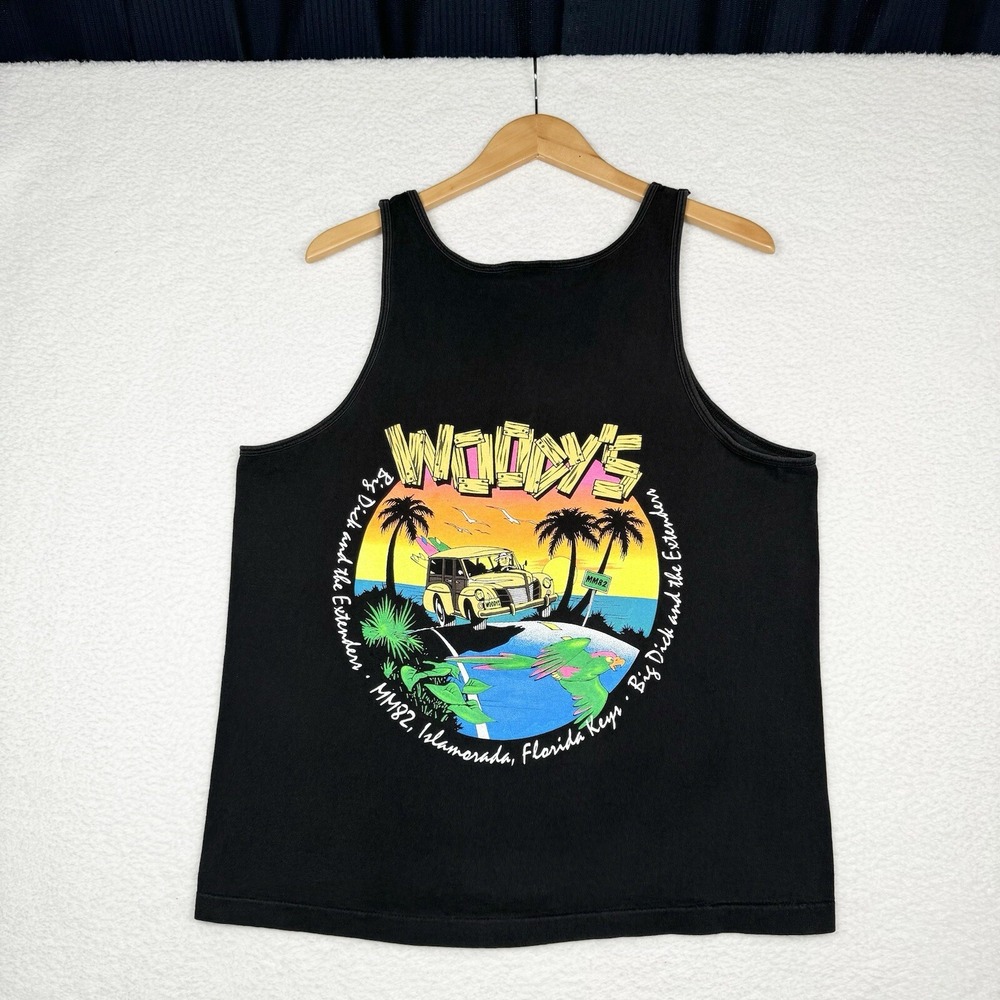Vintage 90s Woody's Saloon & Restaurant Tank Top Shirt - Men's Large